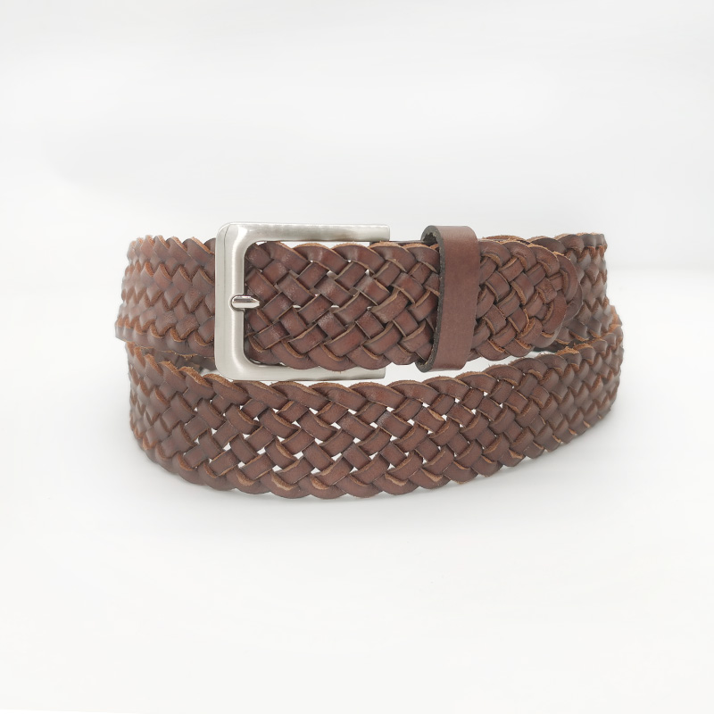 full grain leather braided belts