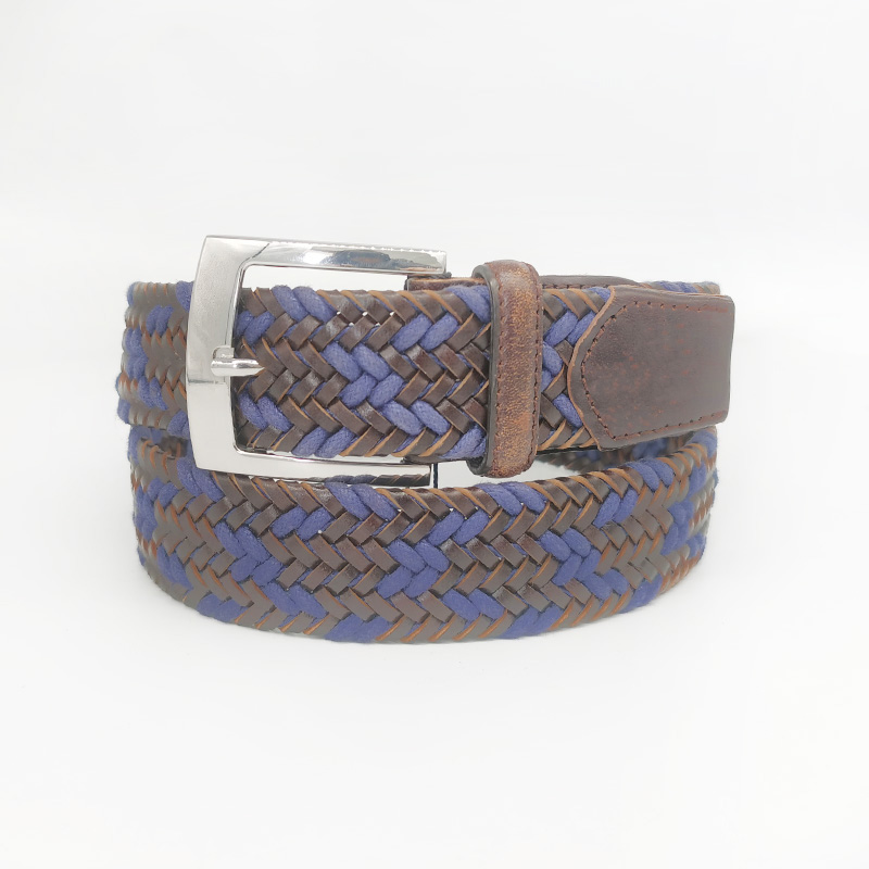 full grain leather and wax cord braided belts