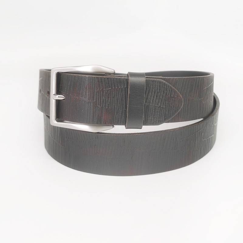 men's wide full grain leather jeans belt