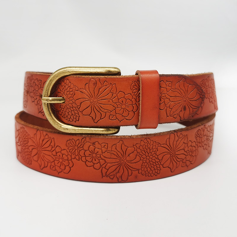 Ladies genuine leather dress belt