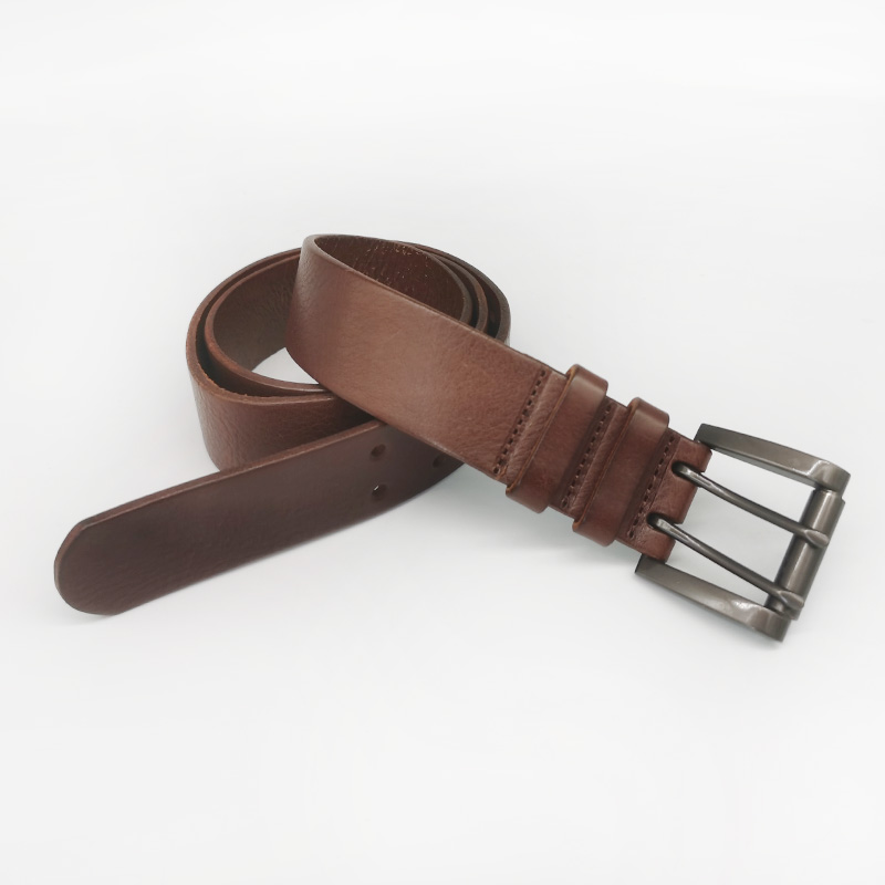 smooth genuine leather men jeans belt