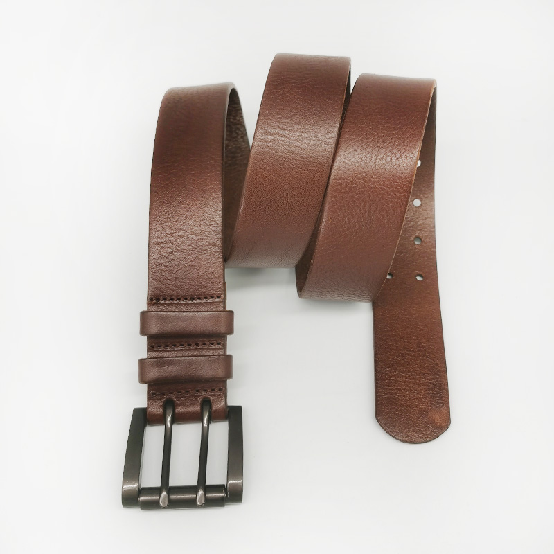 smooth genuine leather men jeans belt