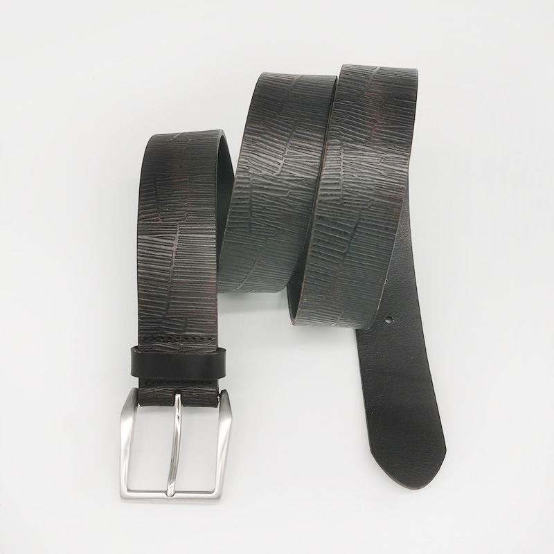 men's wide full grain leather jeans belt