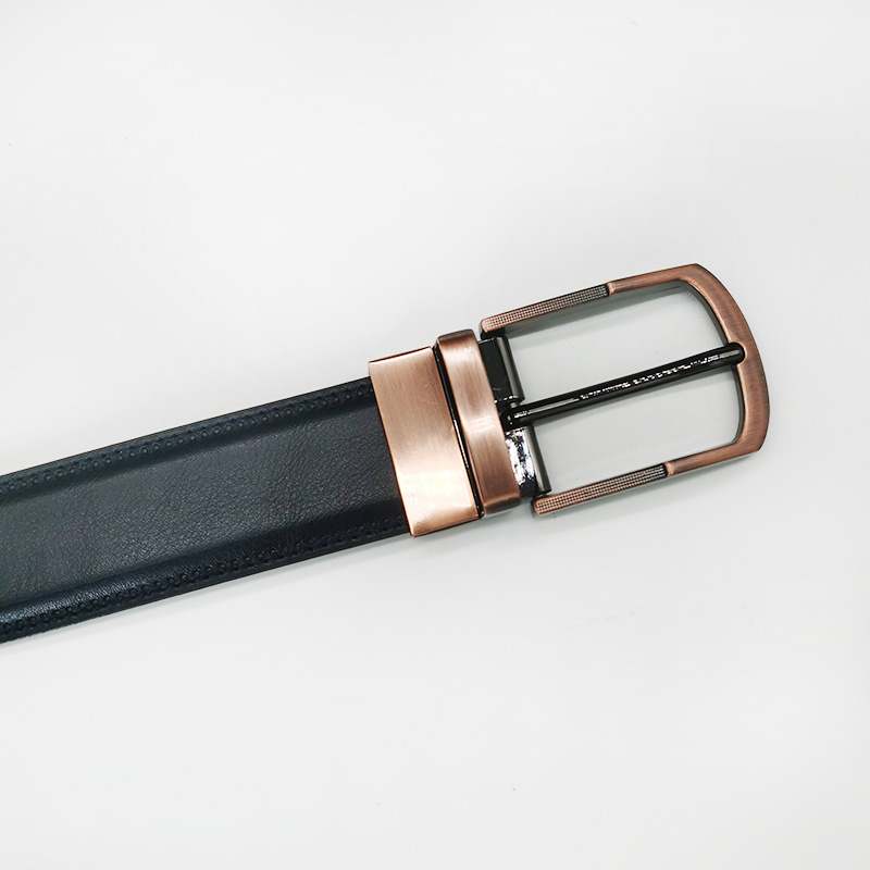 pin reversible buckle split leather belts