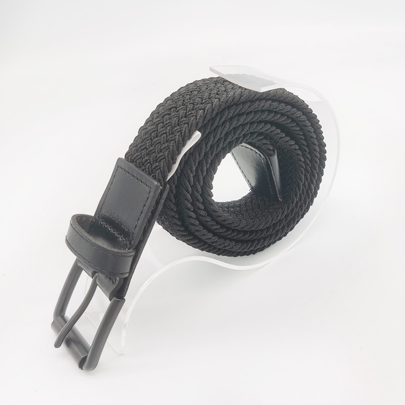 black polyester elastic belt