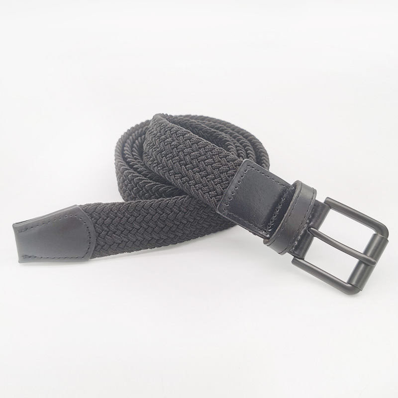 black polyester elastic belt