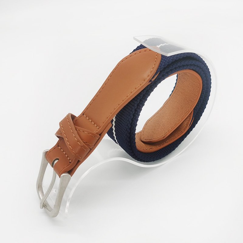 full grain leather tag webbing belt