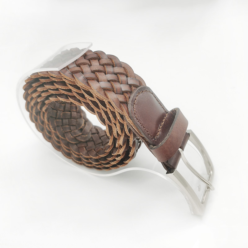 full grain leather braided belts