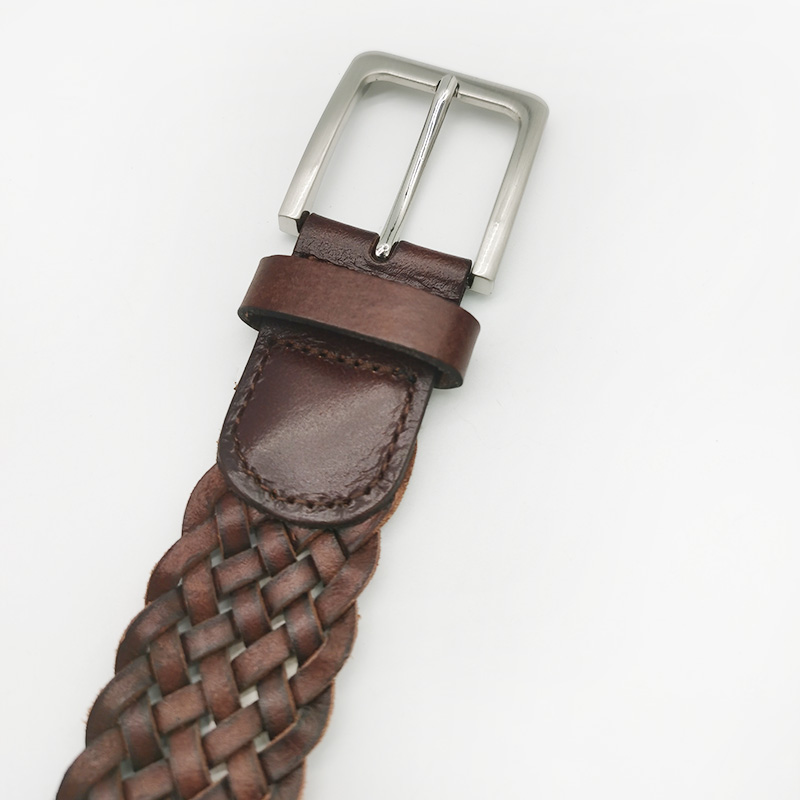 full grain leather braided belts