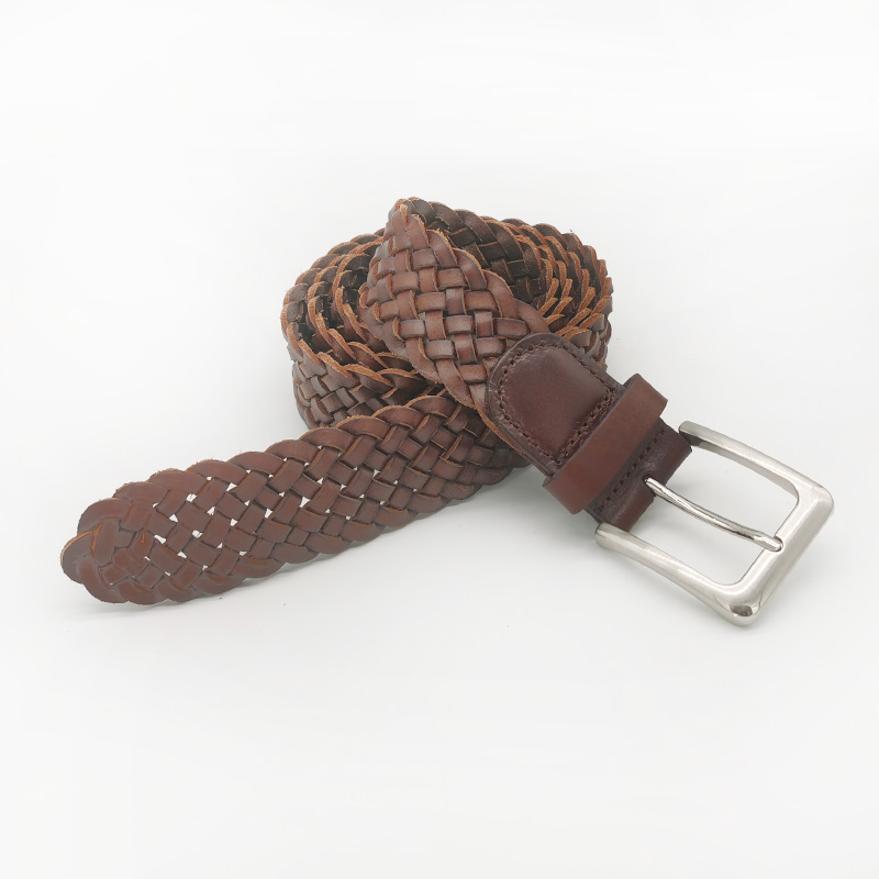 full grain leather braided belts