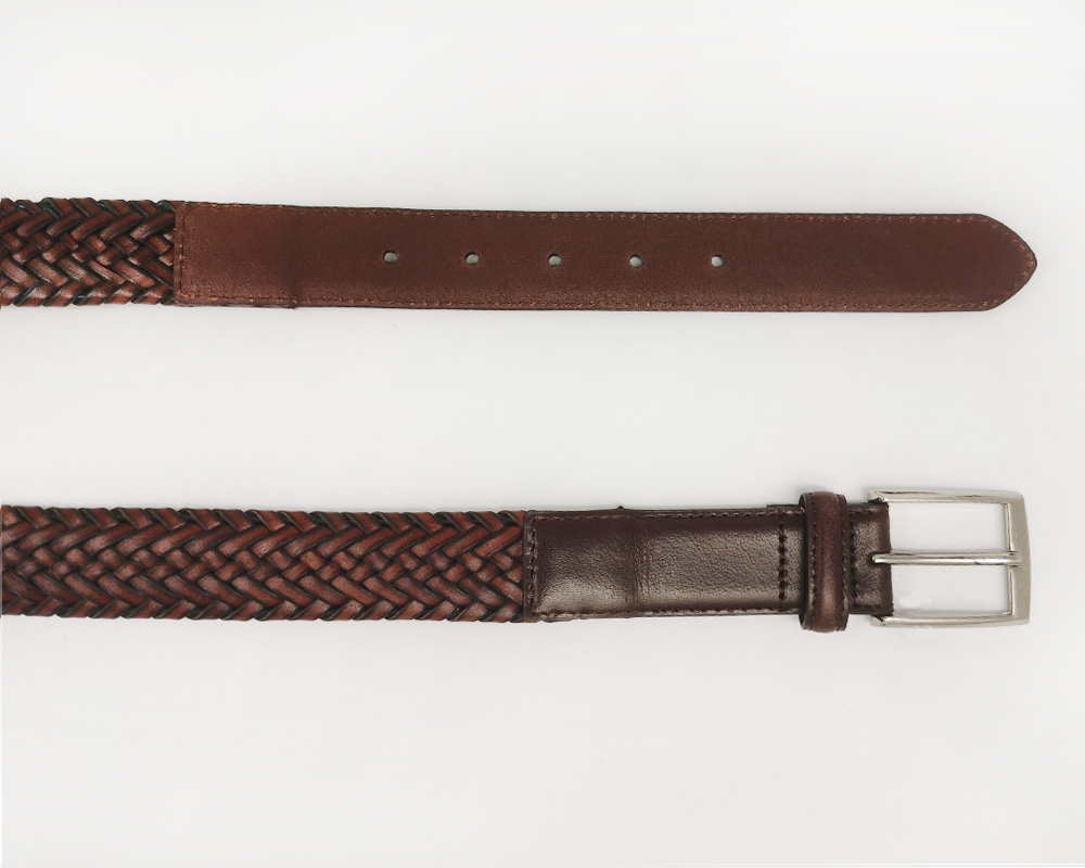 genuine leather braided belts for men