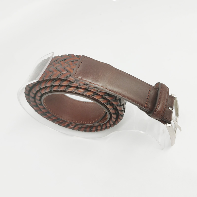 genuine leather braided belts for men