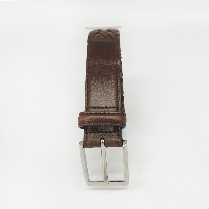 genuine leather braided belts for men