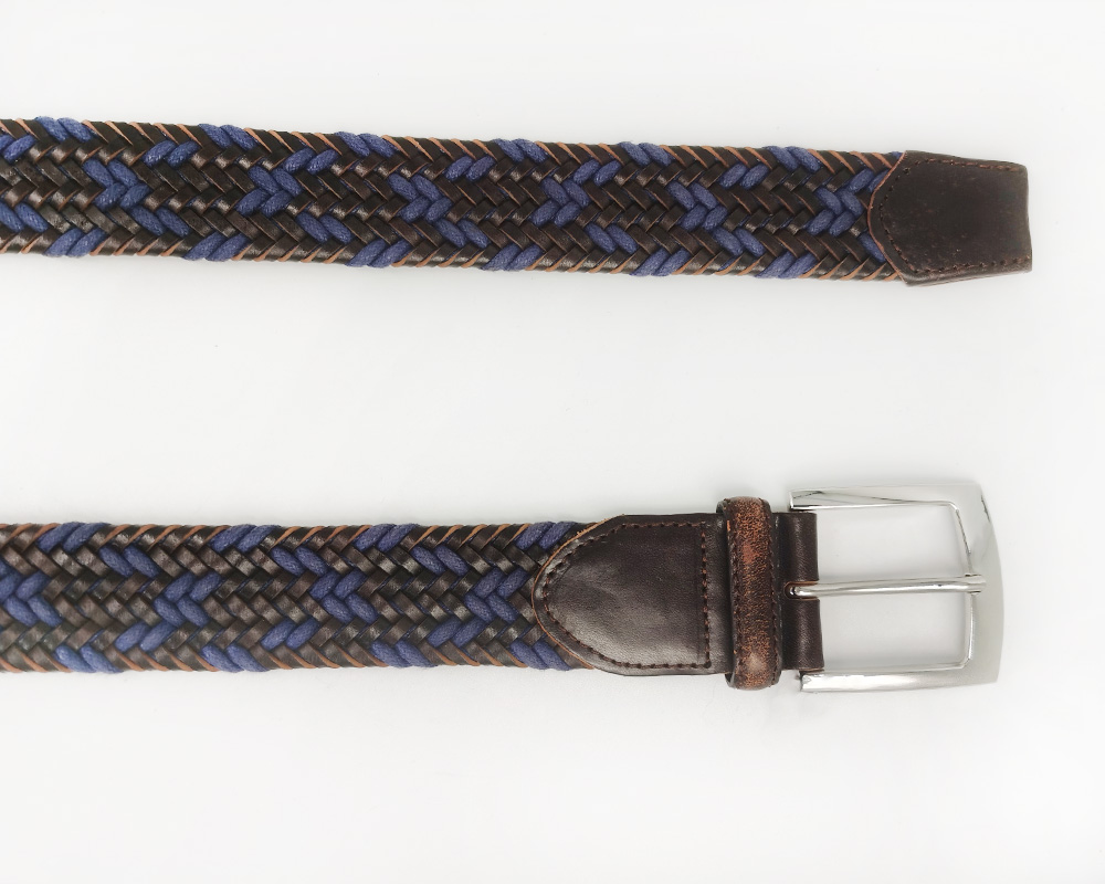 full grain leather and wax cord braided belts