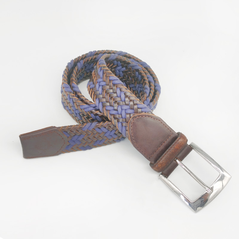 full grain leather and wax cord braided belts