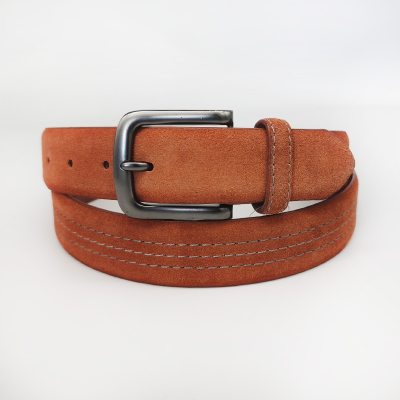 alloy buckle suede leather belts