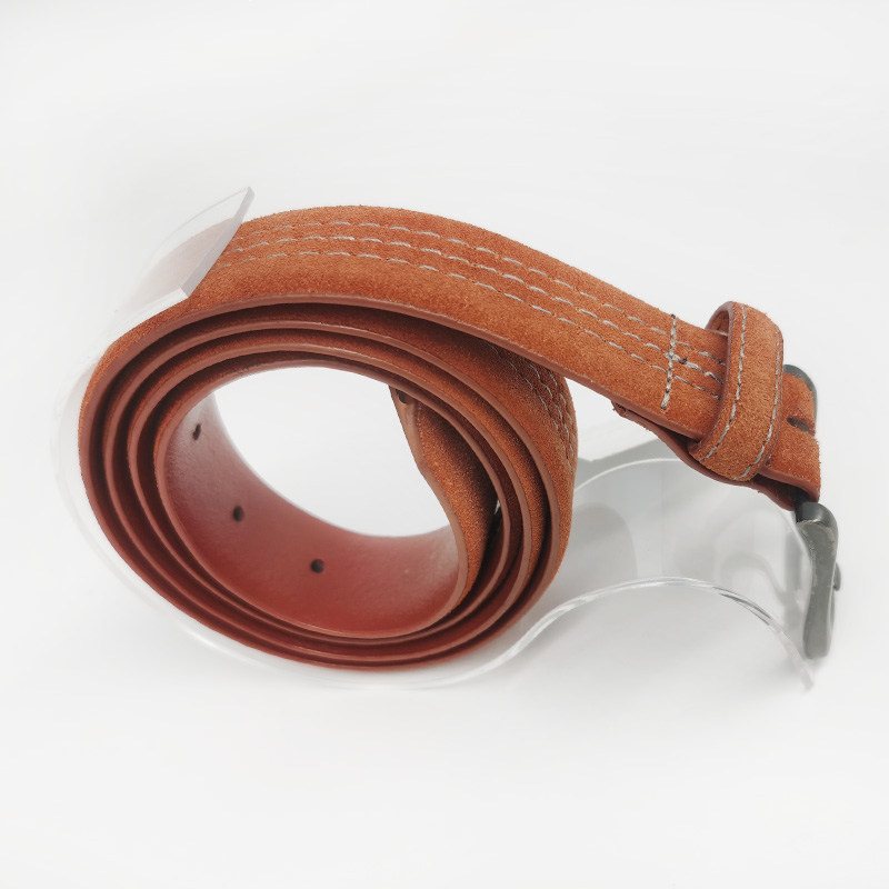 alloy buckle suede leather belts