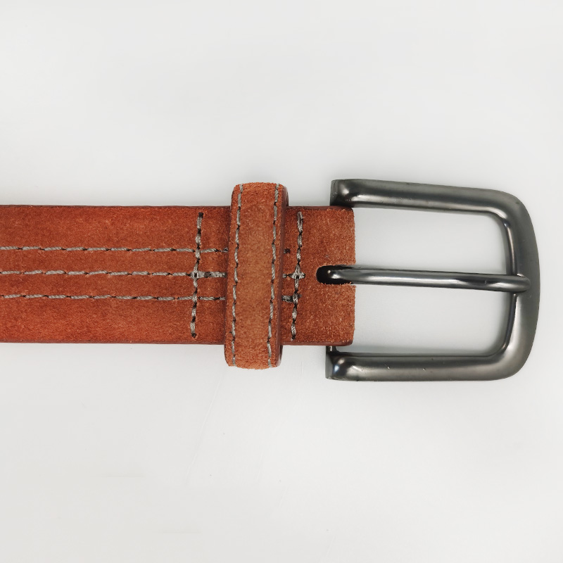 alloy buckle suede leather belts