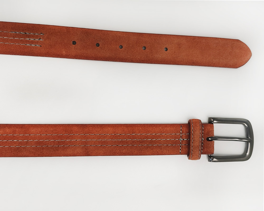 alloy buckle suede leather belts