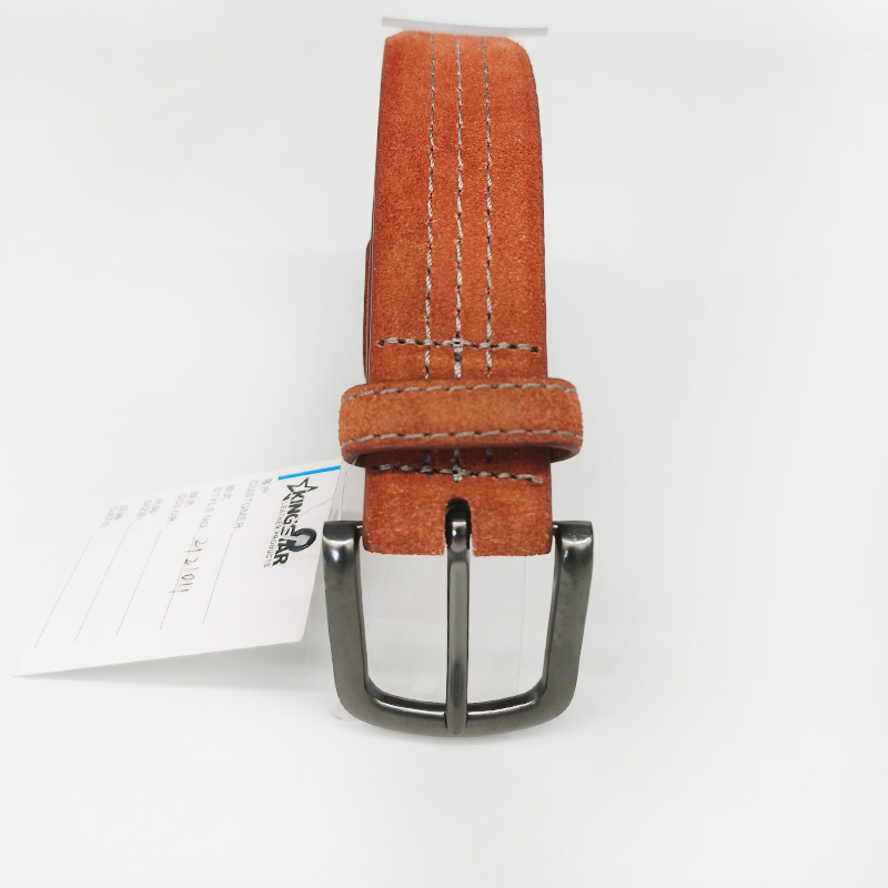 alloy buckle suede leather belts