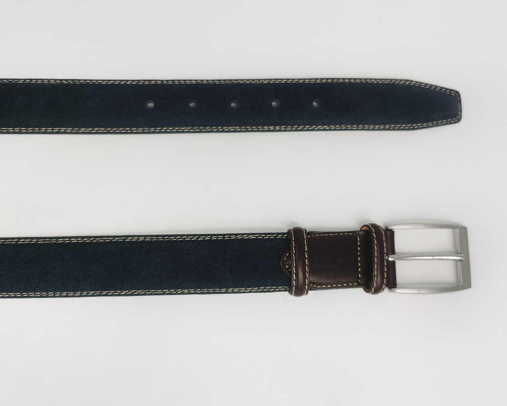 stitched suede leather belts