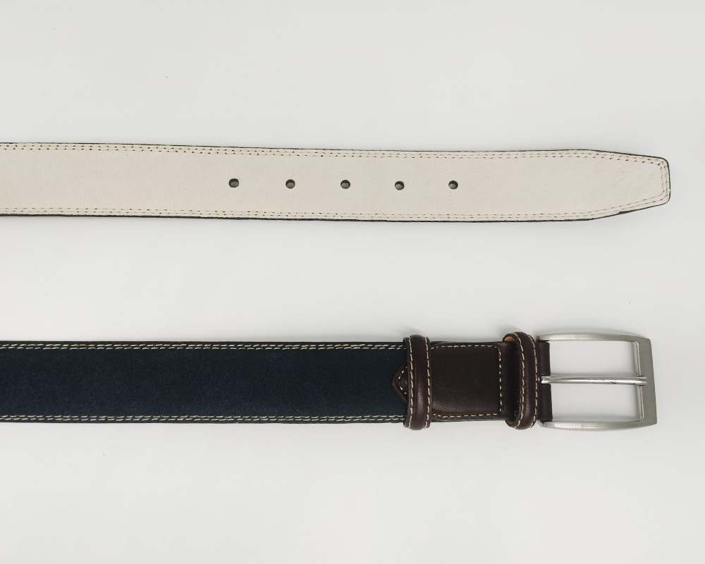 stitched suede leather belts