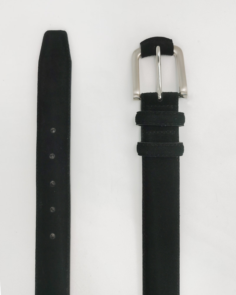 black suede leather belt