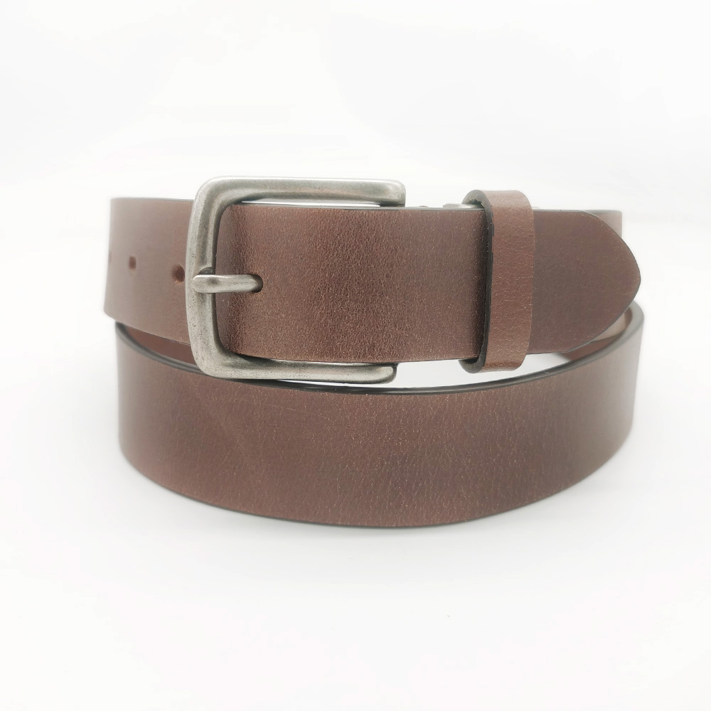 zinc alloy buckle full grain leather belts