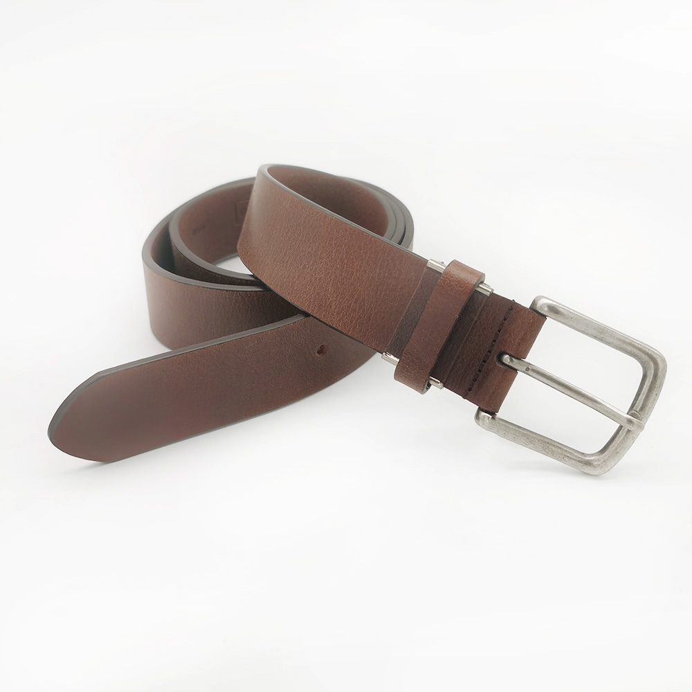 zinc alloy buckle full grain leather belts