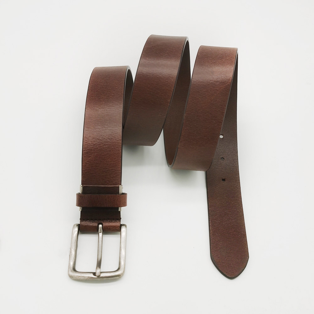 zinc alloy buckle full grain leather belts