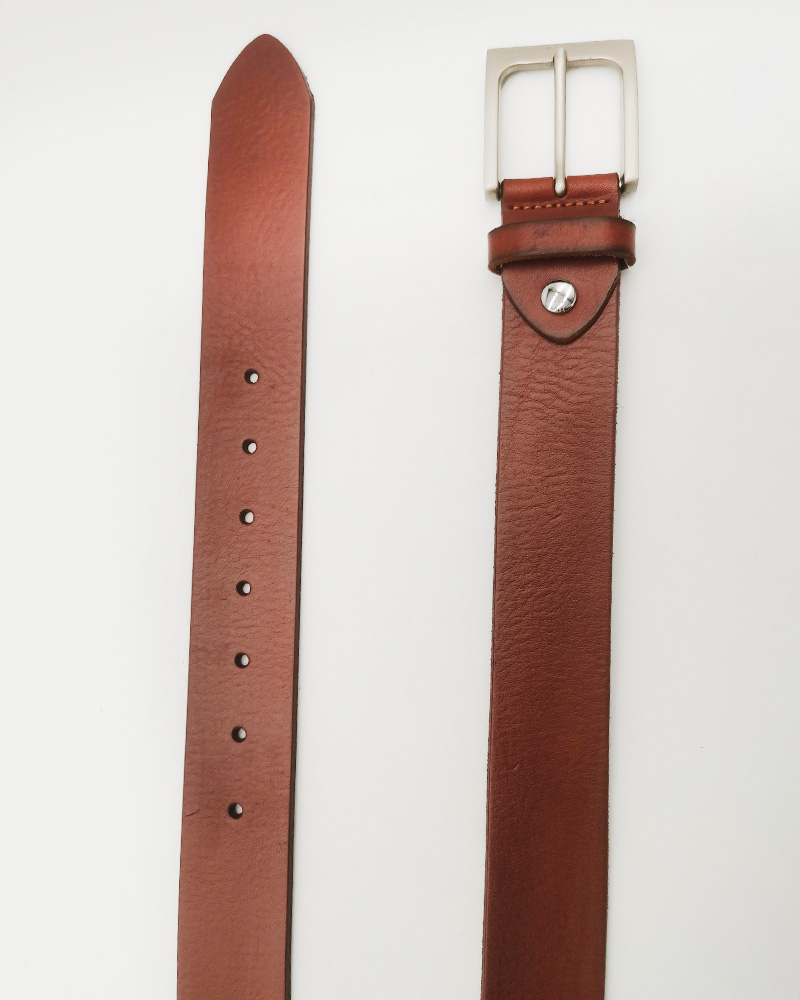 men's top grain leather belt