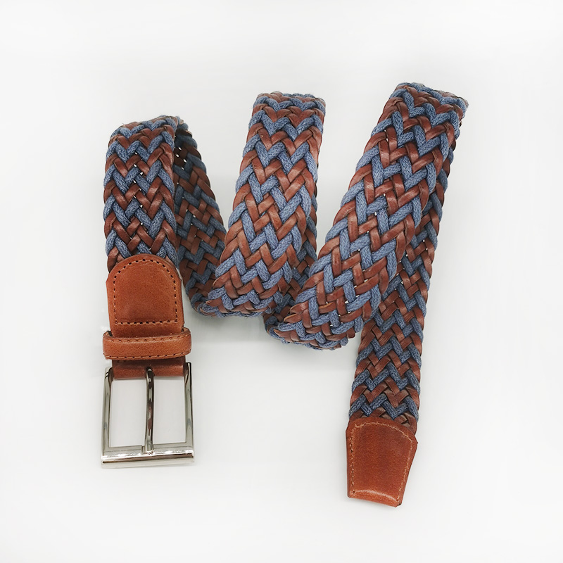 full grain leather and wax cord plaited belts for men and women