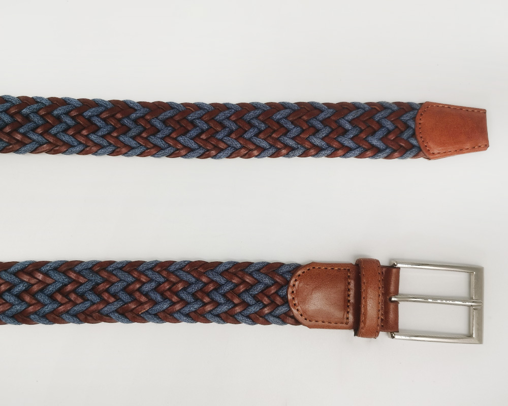 full grain leather and wax cord plaited belts for men and women