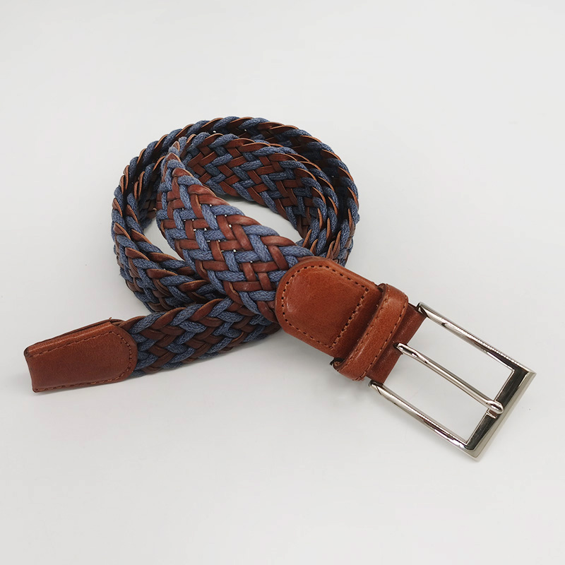 full grain leather and wax cord plaited belts for men and women