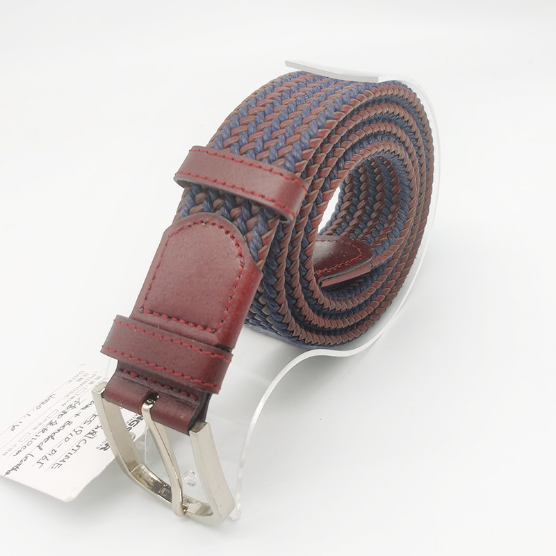 cotton cord and leather braided belts