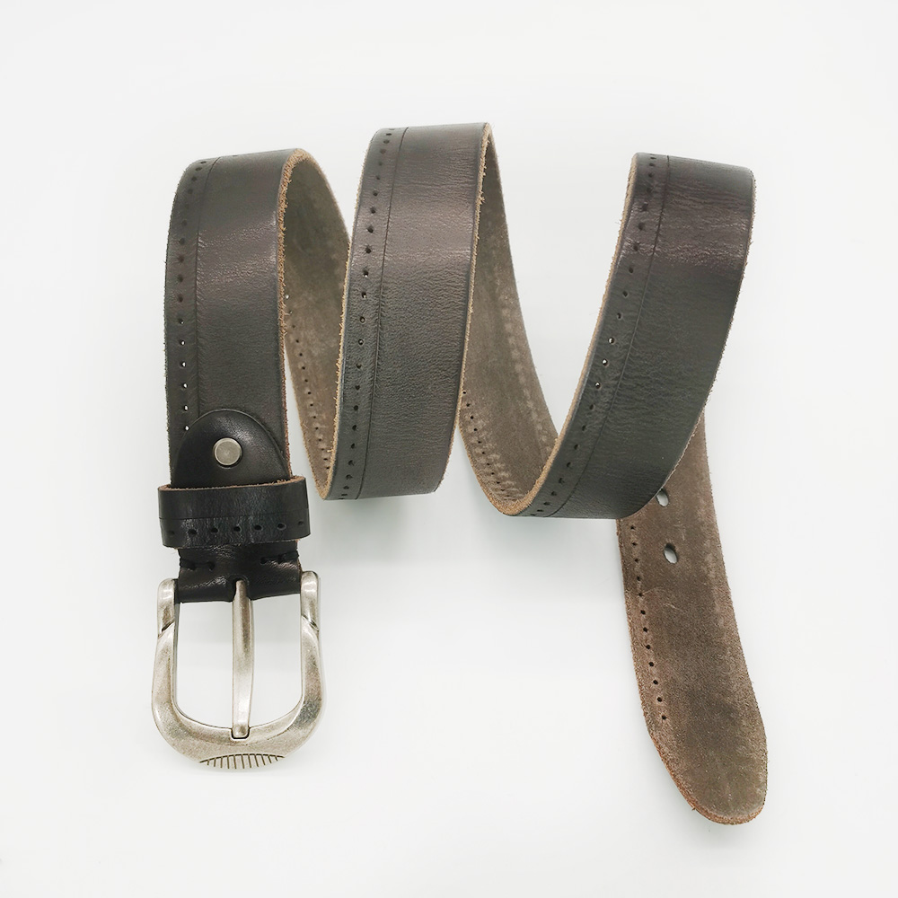 wide casual cowhide leather belts for men