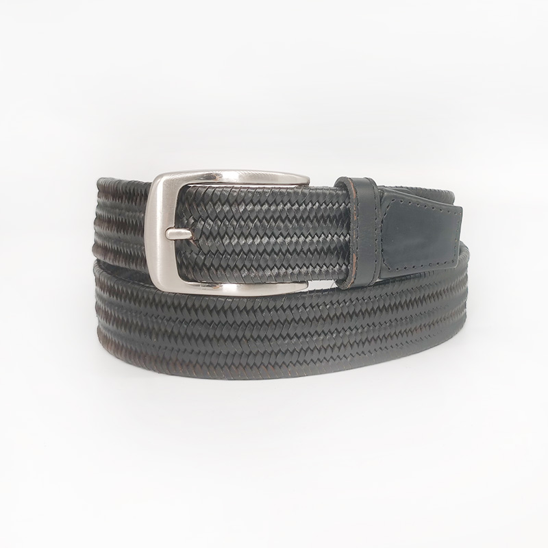 Germany bonded leather braided stretch belts