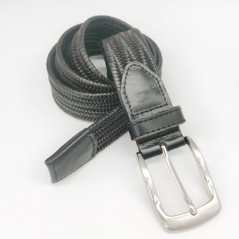 Germany bonded leather braided stretch belts