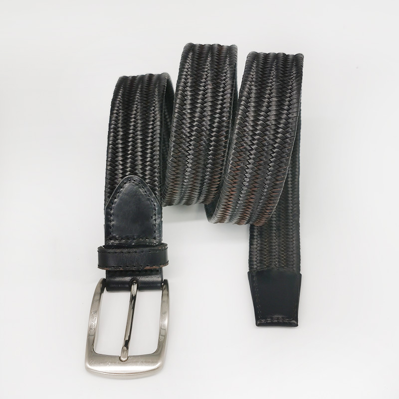 Germany bonded leather braided stretch belts