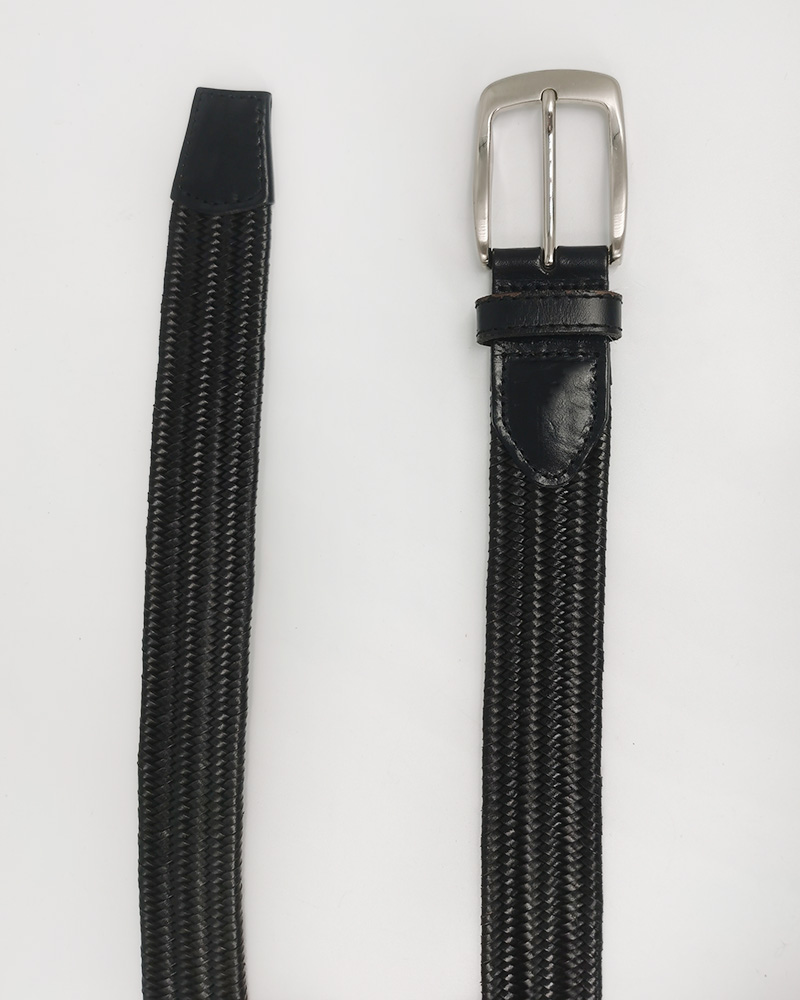 Germany bonded leather braided stretch belts