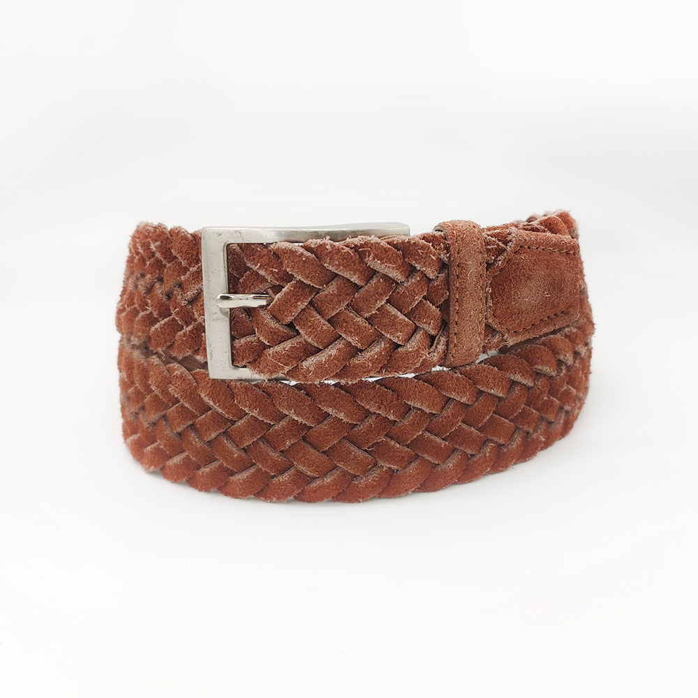 suede leather braided belts