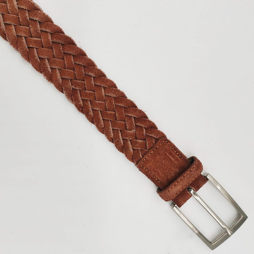 suede leather braided belts