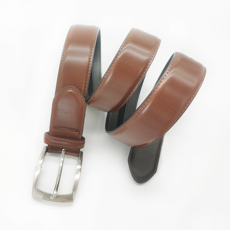 smooth split leather belts for men