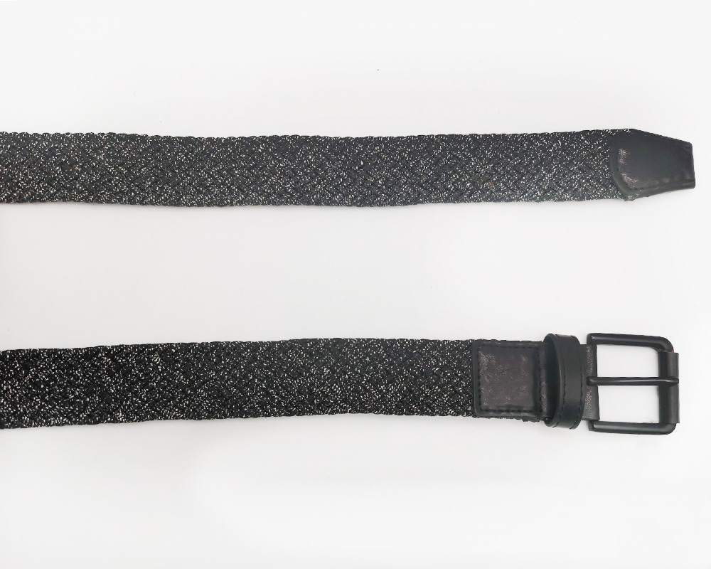 pu leather tag polyester elastic belts