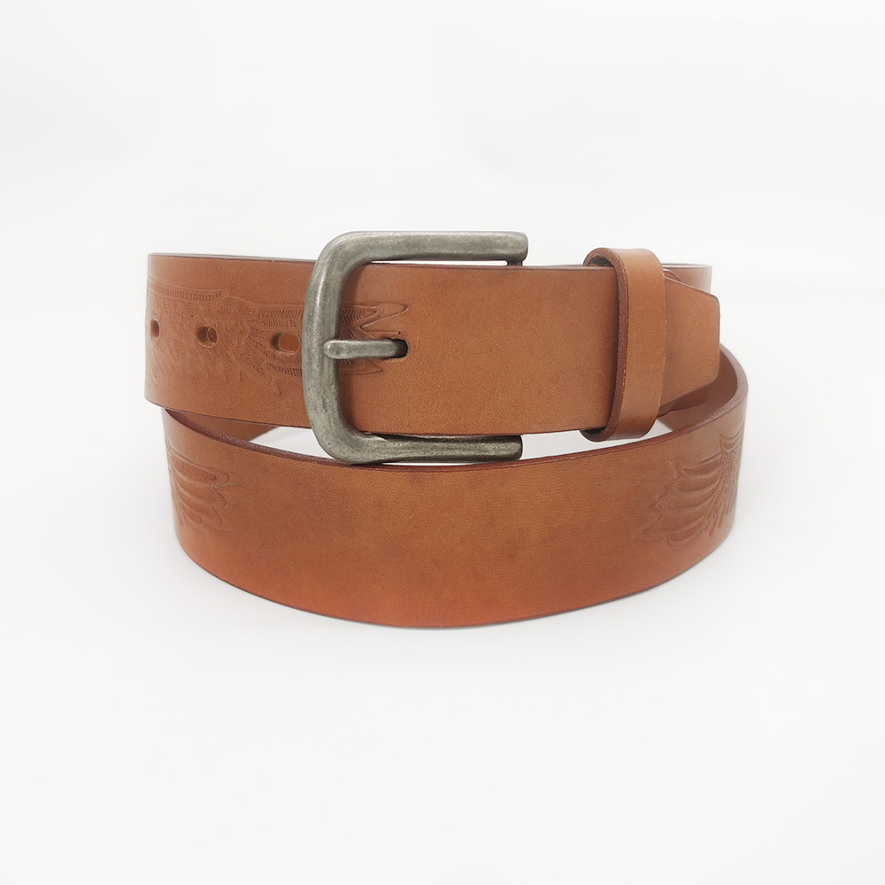 embossed leather belts for men