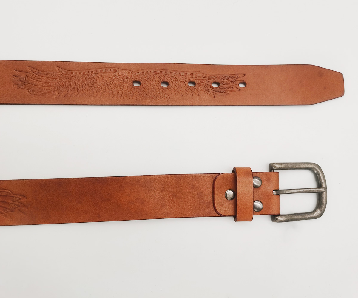 embossed leather belts for men