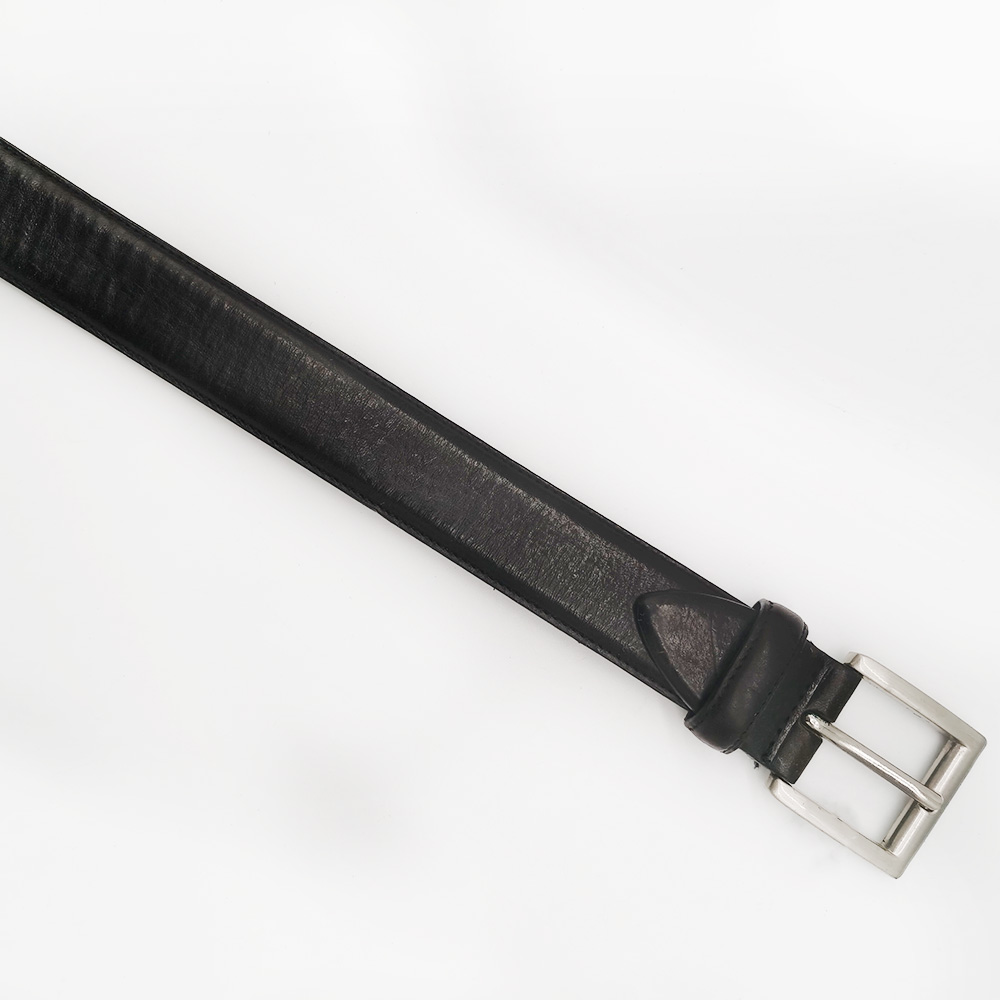 30mm wide stitched pin buckle leather belts