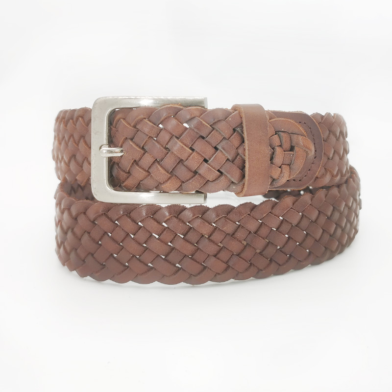 wide genuine leather braided belts