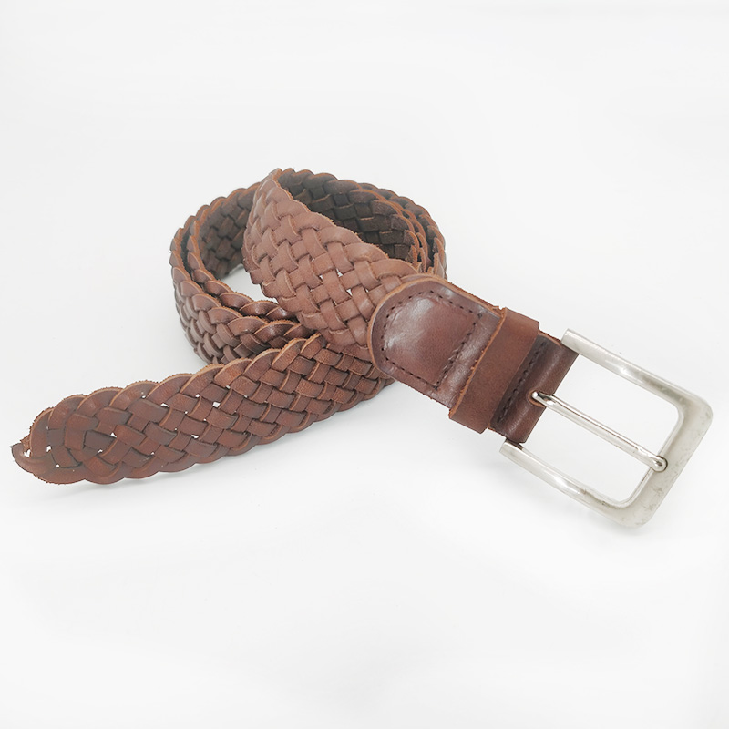 wide genuine leather braided belts