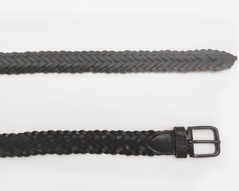 cowhide leather braided belts